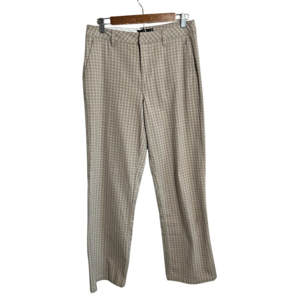 Volcom True To this Trouser Pants Mens 28x30 Plaid Grid Stretch Flat Front Skate